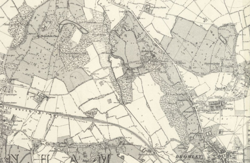 Larger map from 1863 of our area