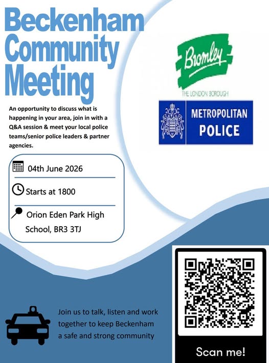 Beckenham Community Meeting Poster