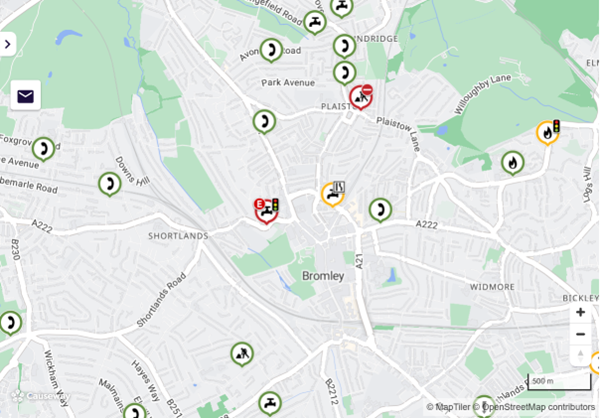 Roadwork map